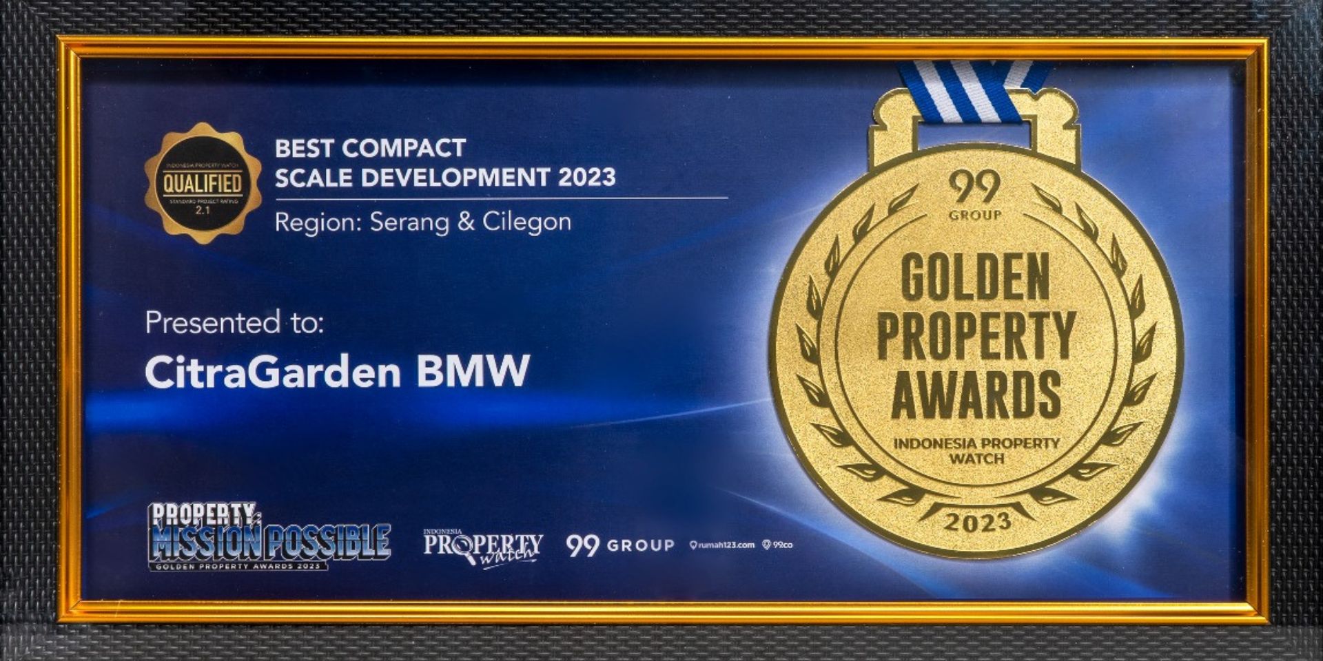 CitraGarden BMW Meraih Penghargaan di Golden Property Awards 2023 – Best Compact Scale Development